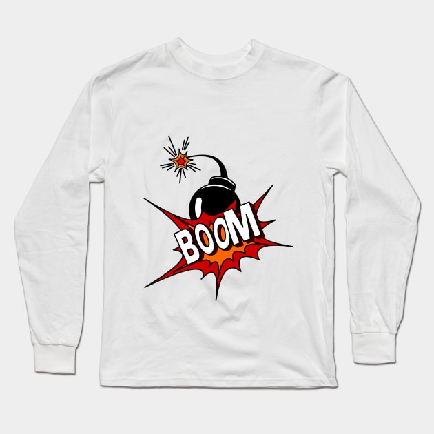 Boom Long Sleeve T-Shirt by kreativesrk